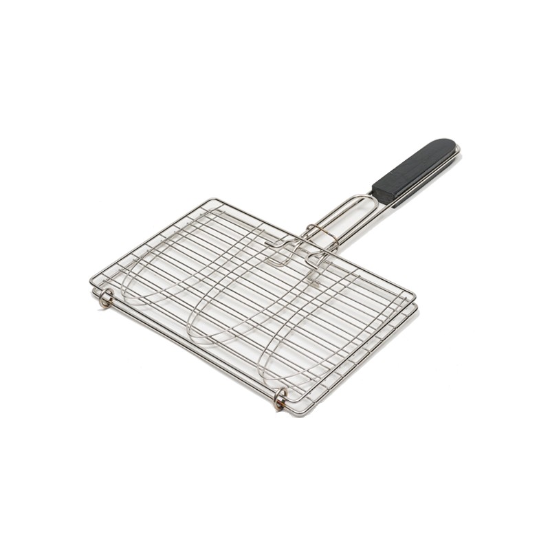 Parrilla doble para pescado acero inox